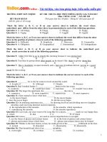 Bộ đề thi thử THPT Quốc gia năm 2017 môn Tiếng Anh CÓ ĐÁP ÁN  Số 10 