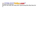 Đề thi thử THPT Quốc gia năm 2017 môn Tiếng Anh trường THPT Nguyễn Quang Diêu, Đồng Tháp (Lần 2) 