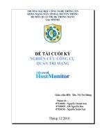 Quản trị hệ thống mạng CÁC CHỨC NĂNG CHÍNH ADVANCED HOSTMONITOR