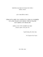 Tính nửa liên tục dưới của ánh xạ nghiệm của bài toán cân bằng véctơ mạnh suy rộng có tham số (Khóa luận tốt nghiệp)