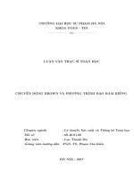 Chuyển động Brown và phương trình đạo hàm riêng