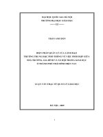 Biện pháp quản lý của lãnh đạo trường trung học phổ thông về việc phối hợp giữa nhà trường, gia đình và xã hội trong giáo dục ở thành phố thái bình hiện nay