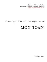 TUYỂN TẬP ĐỀ THI TRẮC NGHIỆM LỚP 12  MÔN TOÁN dự án 11