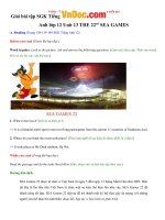 Giải bài tập SGK Tiếng Anh lớp 12 Unit 13 THE 22nd SEA GAMES 