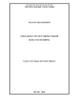 CHẨN ĐOÁN VẾT NỨT TRONG THANH BẰNG TẦN SỐ RIÊNG