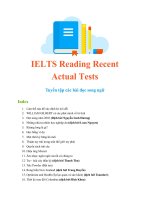 IELTSR recent actual tests 