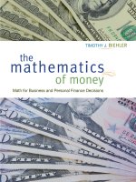 The mathematics of money math for business and personal finance decision 1st biehler
