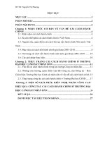 Cải cách hành chính tại trường đại học cảnh sát nhân dân, thực trạng và giải pháp