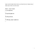 SKKN: MỘT SỐ BIỆN PHÁP NÂNG CAO TÍNH TÍCH CỰC TRONG HOẠT ĐỘNG HỌC TIẾNG ANH TIỂU HỌC