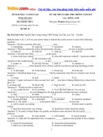 Đề thi thử THPT Quốc gia năm 2017 môn Tiếng Anh trường THPT Hoàng Văn Thụ, Yên Bái có đáp án (2) 