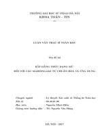 Bất đẳng thức dạng mũ đối với các Martingale tự chuẩn hoá và ứng dụng