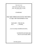 Thực hiện chính sách giáo dục phổ thông từ thực tiễn thành phố đà nẵng