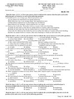 Bộ đề thi thử THPT Quốc gia năm 2017 môn Tiếng Anh trường THPT Đoàn Thượng, Hải Dương CÓ ĐÁP ÁN (Lần 1)