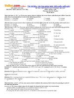 Đề thi thử THPT Quốc gia năm 2017 môn Tiếng Anh trường THPT Hoàng Văn Thụ, Yên Bái có đáp án (3) 