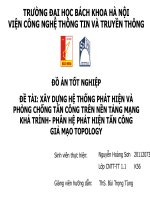 Đồ án tốt nghiệp  XÂY DỰNG HỆ THỐNG PHÁT HIỆN VÀ PHÒNG CHỐNG TẤN CÔNG TRÊN NỀN TẢNG MẠNG KHẢ TRÌNH PHÂN HỆ PHÁT HIỆN TẤN CÔNG GIẢ MẠO TOPOLOGY
