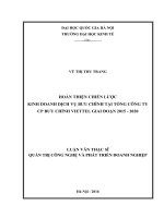 Hoàn thiện chiến lược kinh doanh dịch vụ của tổng công ty CP bưu chính viettel giai đoạn 2015 2020  