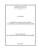 Tạo động lực cho người lao động tại trường quản trị kinh doanh   vinacomin 