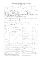 Đề thi thử THPT Quốc gia năm 2017 môn Tiếng Anh trường THPT Chu Văn An, Yên Bái CÓ ĐÁP ÁN 