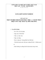 Skkn một số biện pháp giáo dục trẻ 4 – 5 tuổi thực hiện tốt việc bảo vệ môi trường