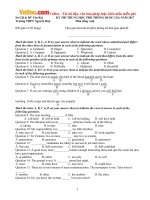 6 đề thi thử THPT Quốc gia năm 2017 môn Tiếng Anh Trường THPT Nguyễn Huệ, Yên Bái có đáp án 