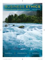 Business ethcis ethical decision making and case 10th ferrel franedrich