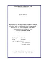 ảnh hưởng của lợn đực lai (piétrain rehal ×duroc)  có thành phần di truyền khác nhau đến năng suất  sinh sản của nái lai f1(landrace ×yorkshire)  và năng suất, chất lượng thịt của  các con lai thương phẩm 