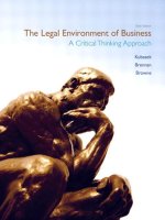 The legal environment of business a critical thinking approach