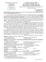 Đề thi thử THPT Quốc gia năm 2017 môn Tiếng Anh Sở GDĐT Thanh Hóa có đáp án 