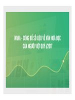 Waka công bố số liệu văn hóa đọc sách của người Việt Quý I2017