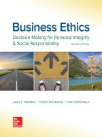 Business ethics decision making for personal integrity and SOcial responsibility 4th hartman
