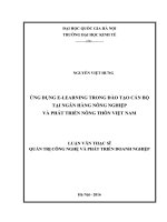 Ứng dụng e learning trong đào tạo cán bộ tại ngân hàng nông nghiệp và phát triển nông thôn việt nam 