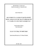 Quan niệm của j  locke về quyền sở hữu trong khảo luận thứ hai về chính quyền và ý nghĩa của nó ở việt nam hiện nay 