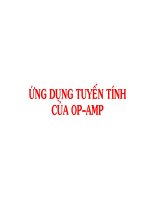 ỨNG DỤNG TUYẾN TÍNH CỦA OP AMP