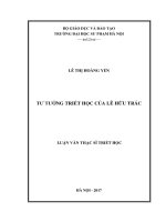 Tư tưởng triết học của lê hữu trác 