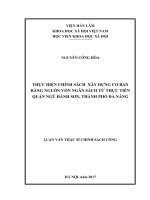 Thực hiện chính sách xây dựng cơ bản bằng nguồn vốn ngân sách từ thực tiễn quận Ngũ Hành Sơn, thành phố Đà Nẵng