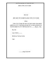 Tiểu luận mẫu  Đề tài: CÔNG TÁC XÃ HỘI VỚI VIỆC XÂY DỰNG MỘT CỘNG ĐỒNG KHÔNG MA TUÝ VÀ HỖ TRỢ GIẢI QUYẾT VẤN ĐỀ GẶP PHẢI CỦA NGƯỜI NGHIỆN MA TUÝ