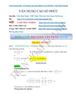 VẬN DỤNG CAO SỐ PHỨC 