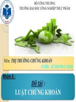 Thuyết trình vê luật chứng khoán  môn học thị trường chứng khoán