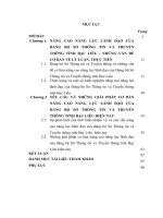 LUẬN văn THẠC sĩ   NÂNG CAO NĂNG lực LÃNH đạo của ĐẢNG bộ sở THÔNG TIN và TRUYỀN THÔNG TỈNH bạc LIÊU GIAI đoạn HIỆN NAY