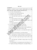 Nâng cao chất lượng dịch vụ trong kinh doanh nhà hàng tại khách sạn bảo sơn hà nội   thực trạng, phương hướng và giải pháp