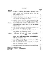 LUẬN văn THẠC sĩ   PHÁT TRIỂN đội NGŨ GIÁO VIÊN mầm NON TRƯỜNG CÔNG lập TRÊN địa bàn QUẬN tây hồ, THÀNH PHỐ hà nội HIỆN NAY