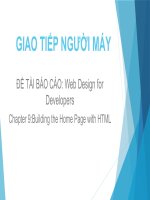 Web design for developers chapter 9building the home page with HTML 