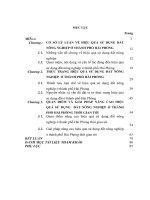 LUẬN văn THẠC sĩ   HIỆU QUẢ sử DỤNG đất NÔNG NGHIỆP ở THÀNH PHỐ hải PHÒNG