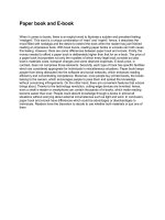 Đoạn văn Compare  Contrast IELTS: Ebook and Paper book