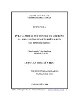 tóm tắt Tỷ lệ và một số yếu tố nguy cơ mắc bệnh đái tháo đường ở người trên 30 tuổi tại tỉnh Bắc Giang