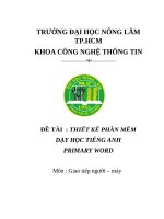 thiết kế phần mềm dạy học tiếng anh primary word 