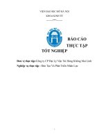 Đào tạo và phát triển nguồn nhân lực tại công ty CP Đại Lý Vận Tải Hàng Không Mai Linh