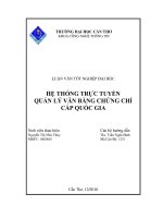 Hệ thống trực tuyến quản lý văn bằng chứng chỉ cấp quốc gia 