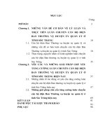 LUẬN văn THẠC sĩ   LUÂN CHUYỂN cán bộ THUỘC DIỆN BAN THƯỜNG vụ HUYỆN ủy QUẢN lý ở TỈNH sóc TRĂNG HIỆN NAY