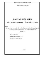 Tiểu luận mẫu  Đề tài: VẬN DỤNG PHƯƠNG PHÁP CÔNG TÁC XÃ HỘI CÁ NHÂN HỖ TRỢ GIẢI QUYẾT VẤN ĐỀ GẶP PHẢI CỦA TRẺ EM CÓ ẢNH HƯỞNG BỞI HIVAIDS